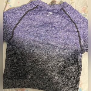 Gymshark Purple and Black Women's Top